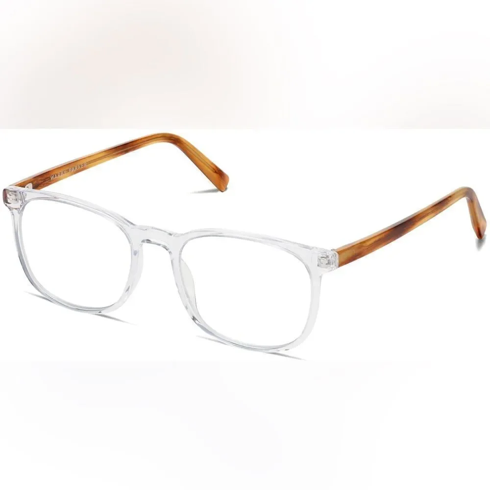 Warby Parker Bodie Crystal with English Oak Frame Prescription Glasses Unisex​